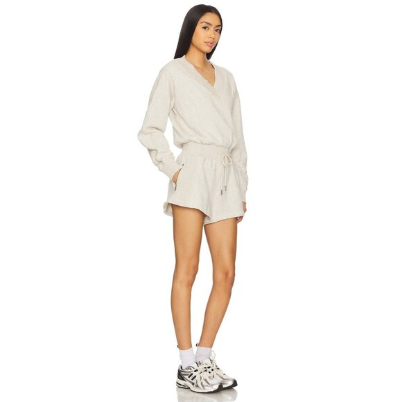 Free People Pants - FREE PEOPLE MOVEMENT intercept romper sweats shorts drawstring waist gray S